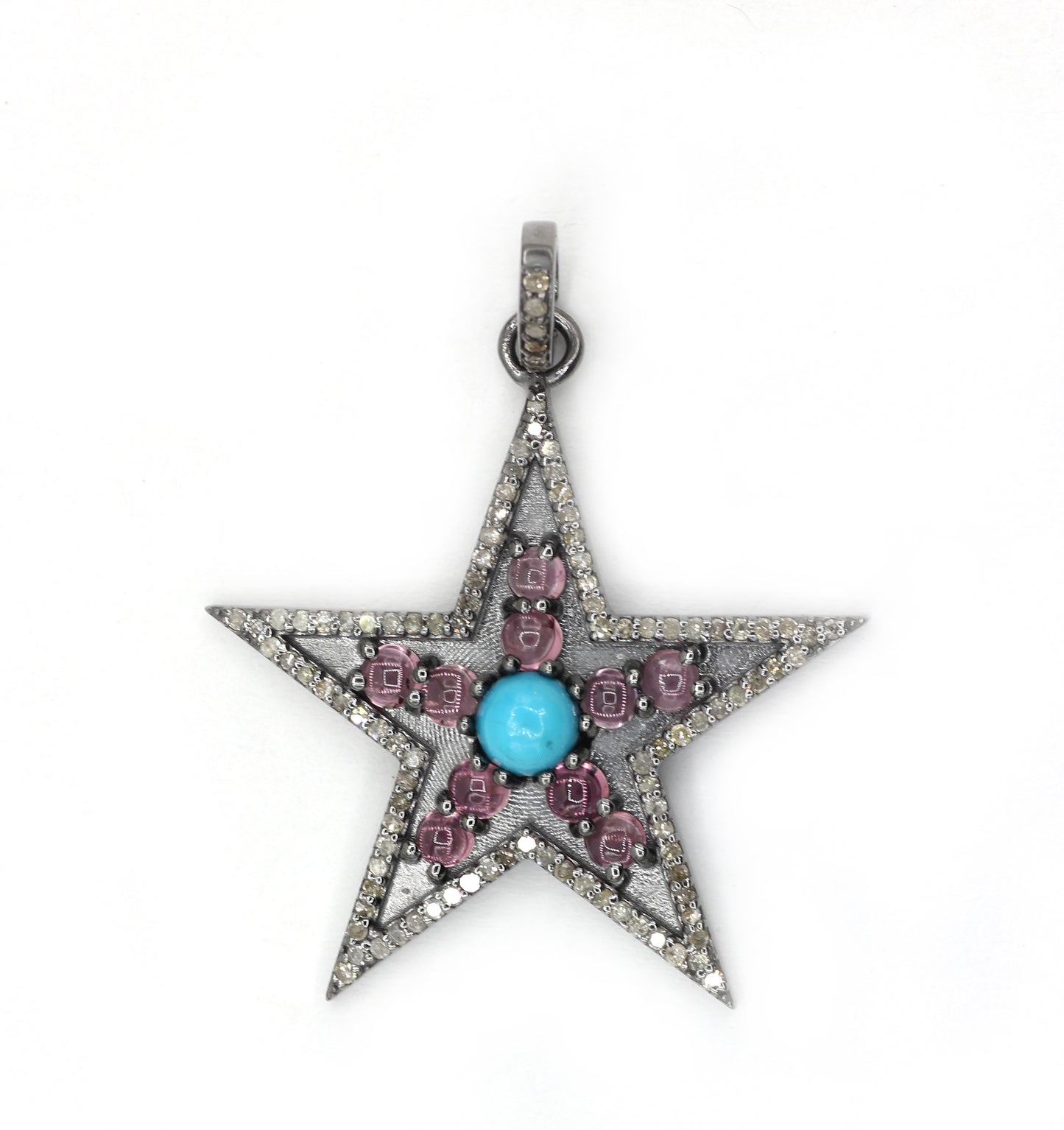 Star Pave Diamond Pendant