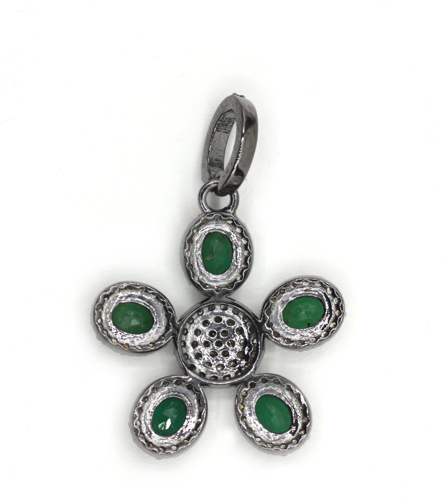 Flower Pave Diamond Pendant