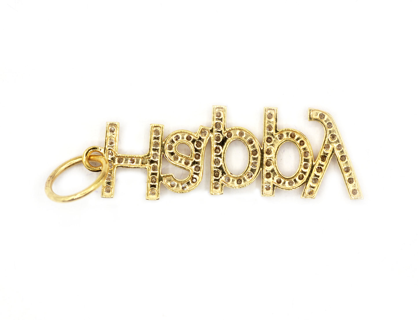 Happy 14k Solid Gold Diamond Pendants.
