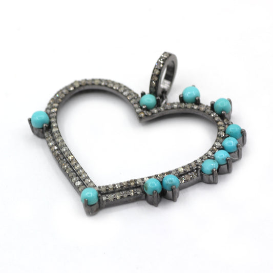 Heart Pave Diamond Pendant