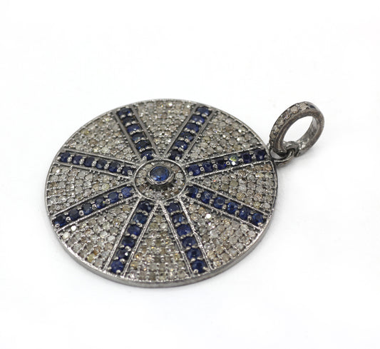 Round Pave Diamond Pendant