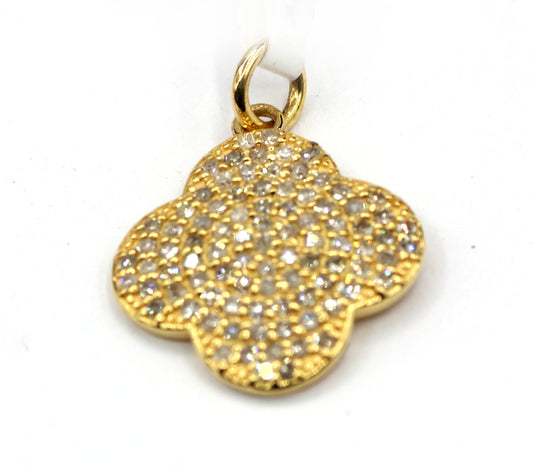 14k Solid Gold Diamond Pendants.
