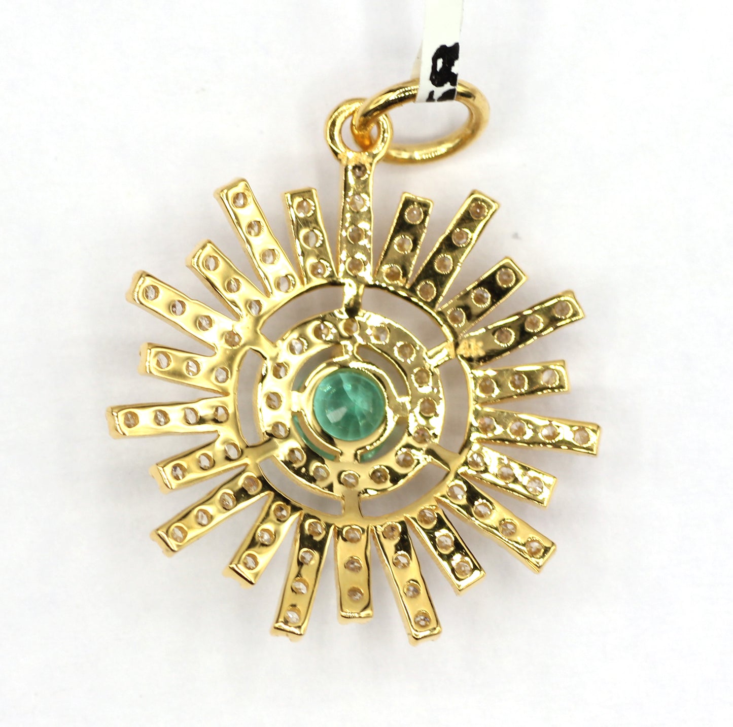 Starburst 14k Solid Gold Diamond Pendants