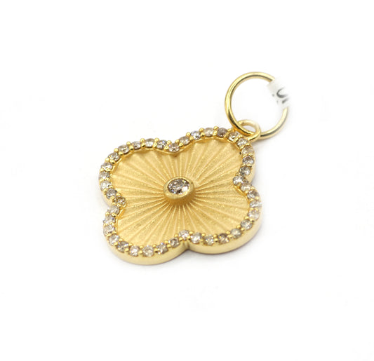 14k Solid Gold Diamond Pendants.