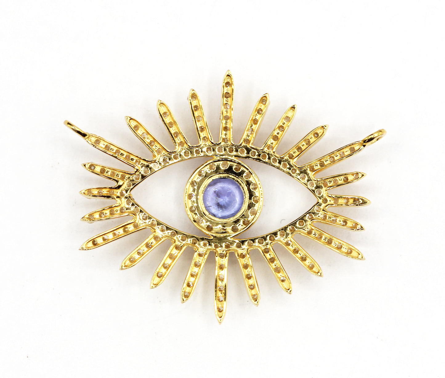 Evil Eye 14k Solid Gold Diamond Pendants.
