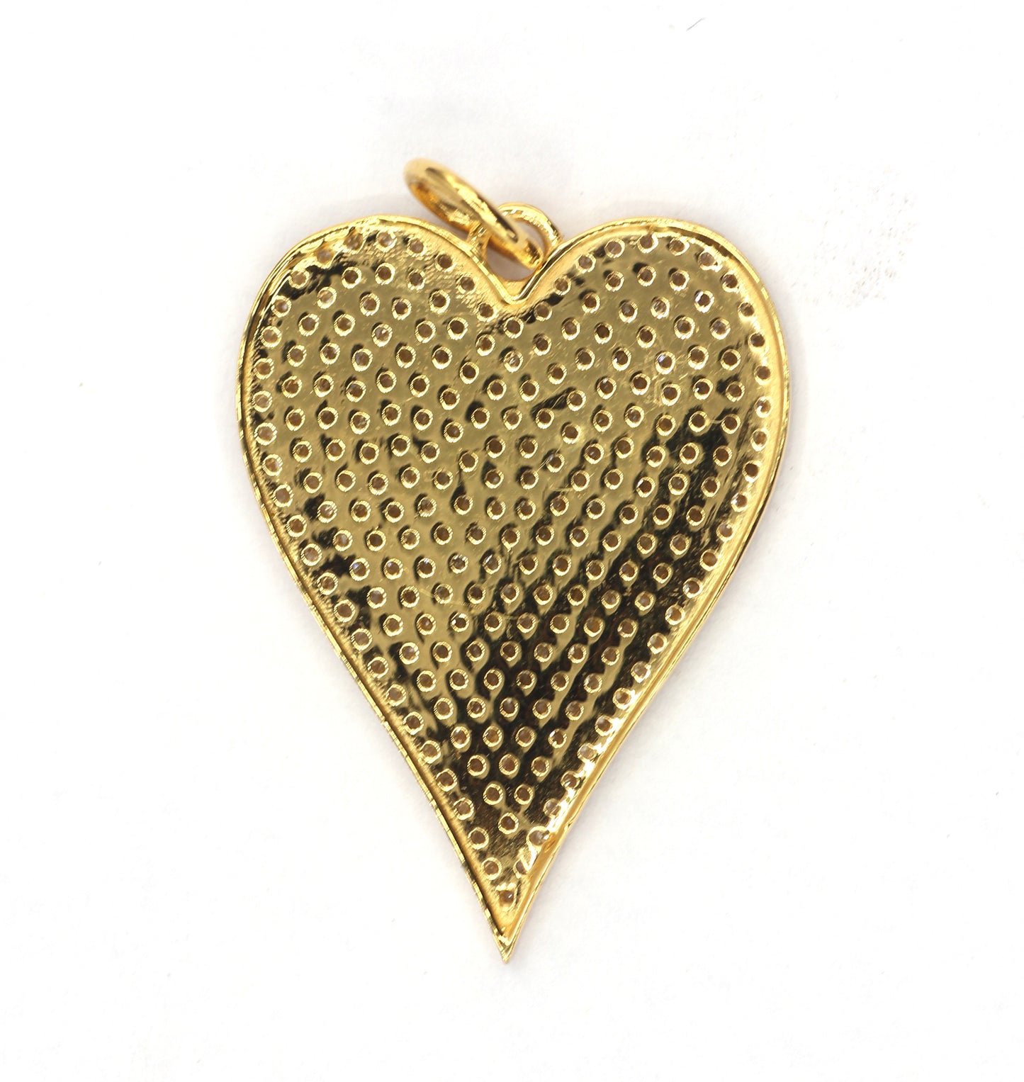 Heart 14k Solid Gold Diamond Pendants.