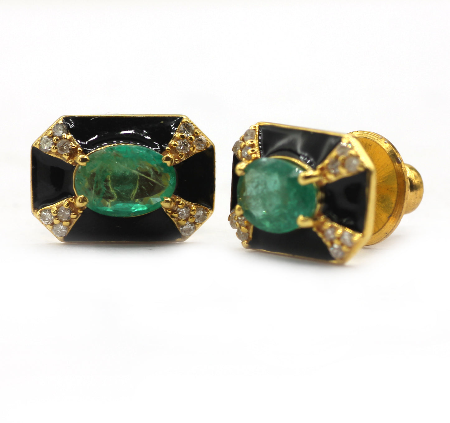 14k Solid Gold Diamond Stud Earring. Genuine handmade pave diamond Earring. 14k Solid Gold Diamond Earring..