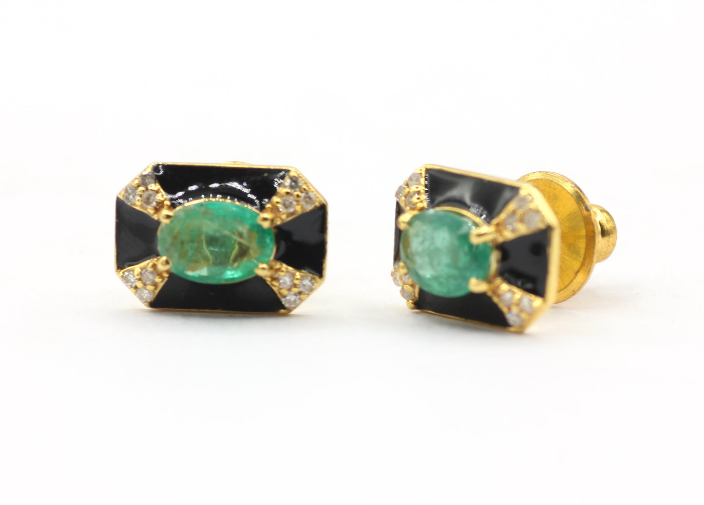 14k Solid Gold Diamond Stud Earring. Genuine handmade pave diamond Earring. 14k Solid Gold Diamond Earring..