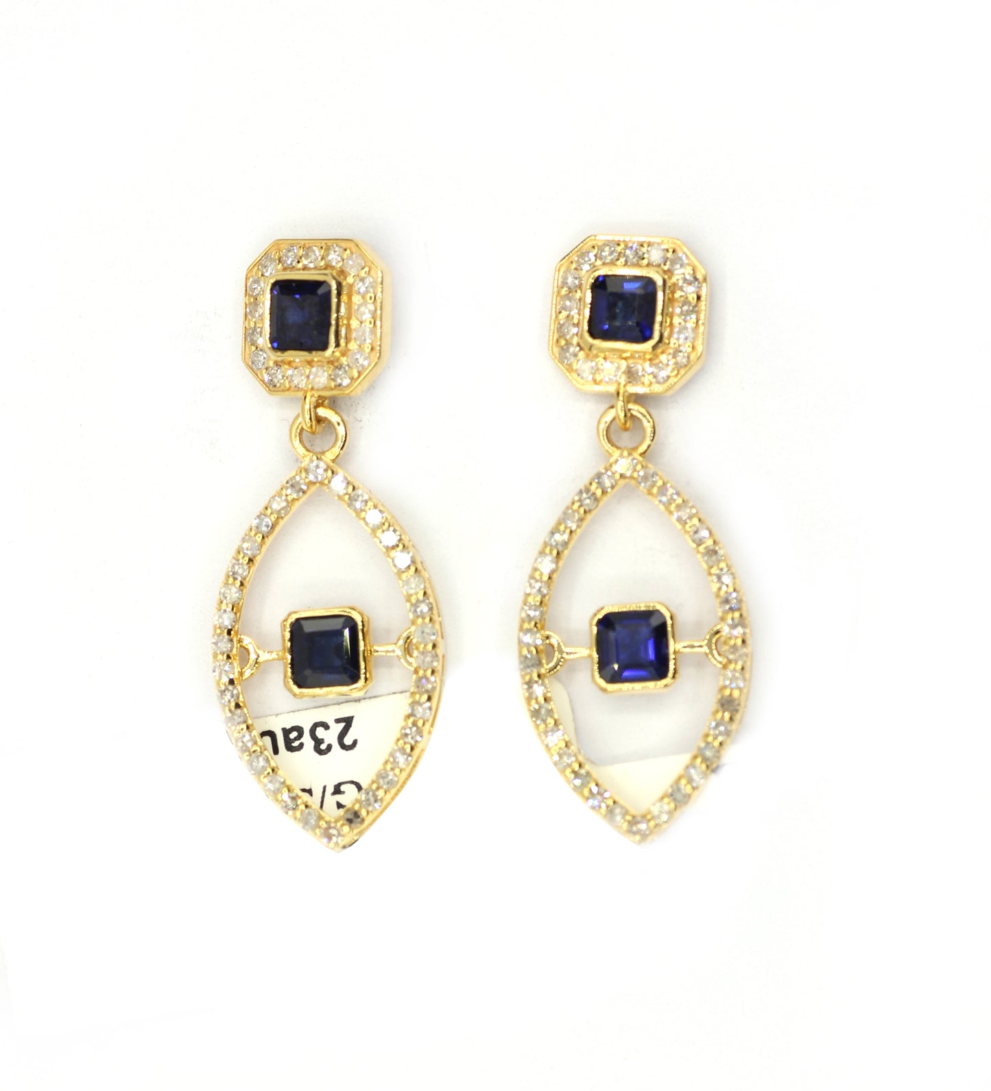 14k Solid Gold Diamond Earring