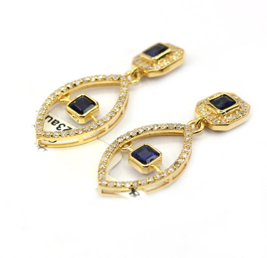 14k Solid Gold Diamond Earring