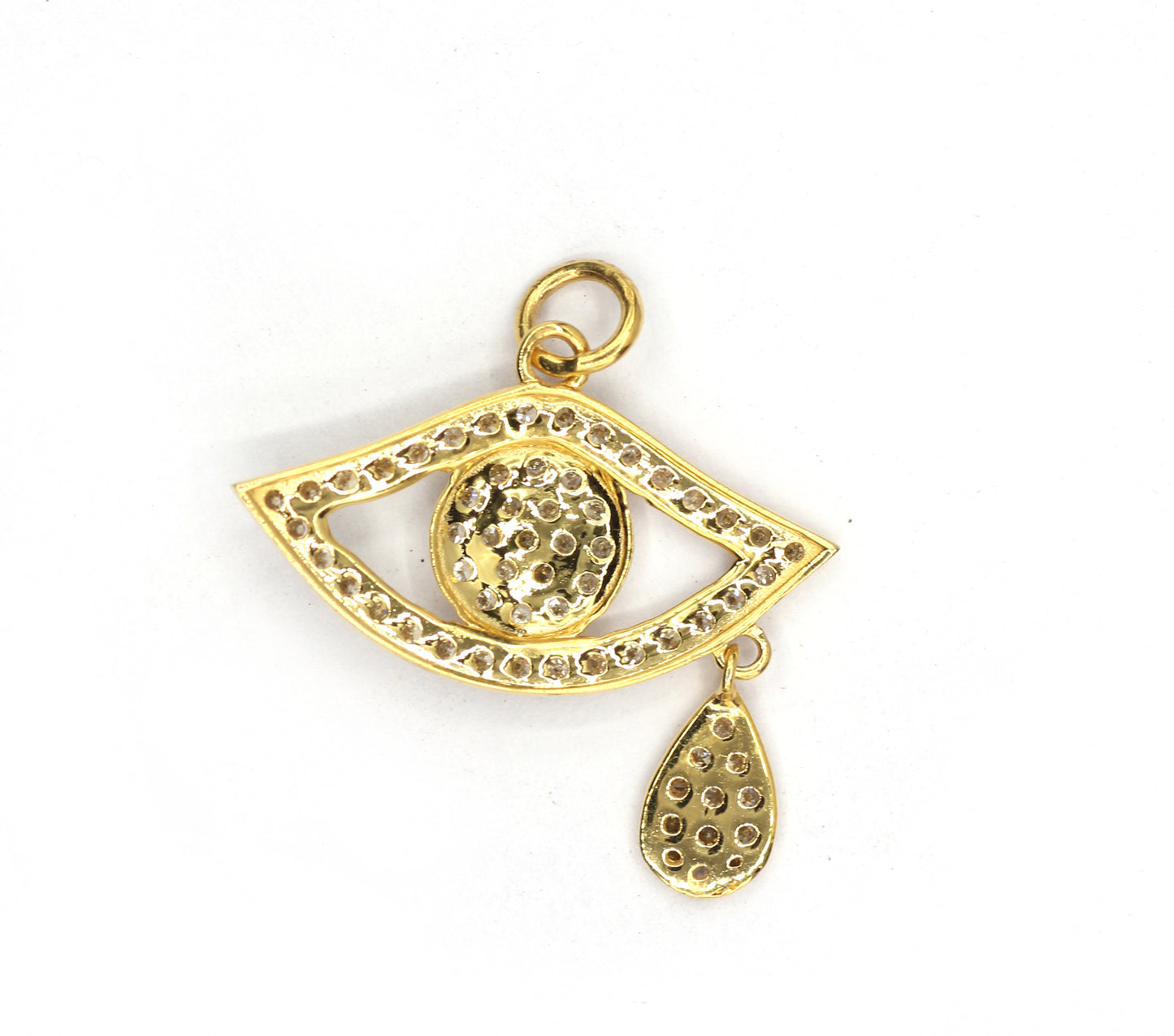 Evil eye 14k Solid Gold Diamond Pendants.
