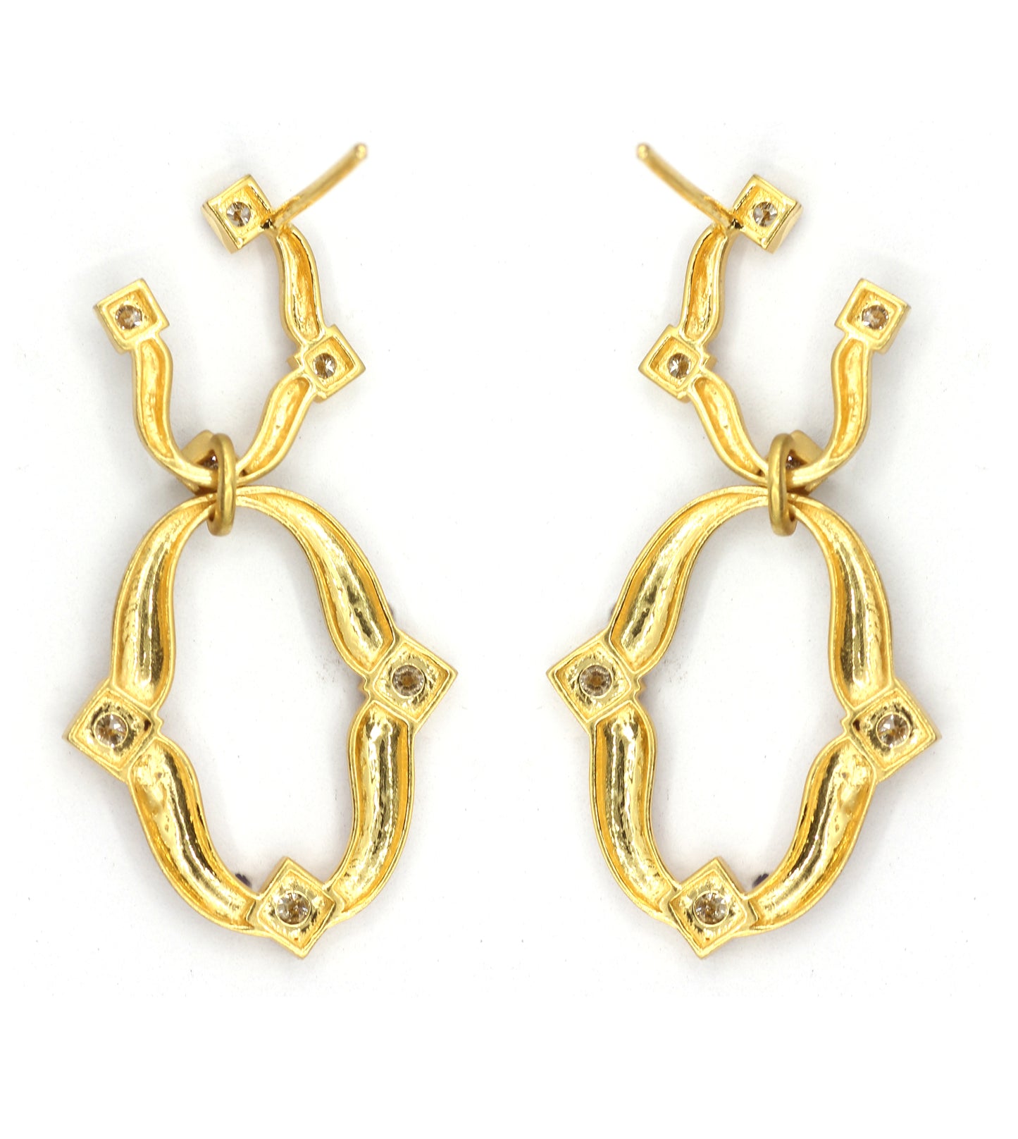 14k Solid Gold Diamond Earring