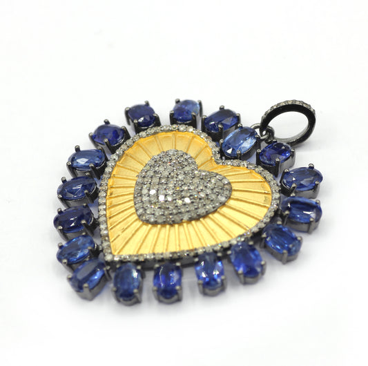 Heart Pave Diamond Pendant