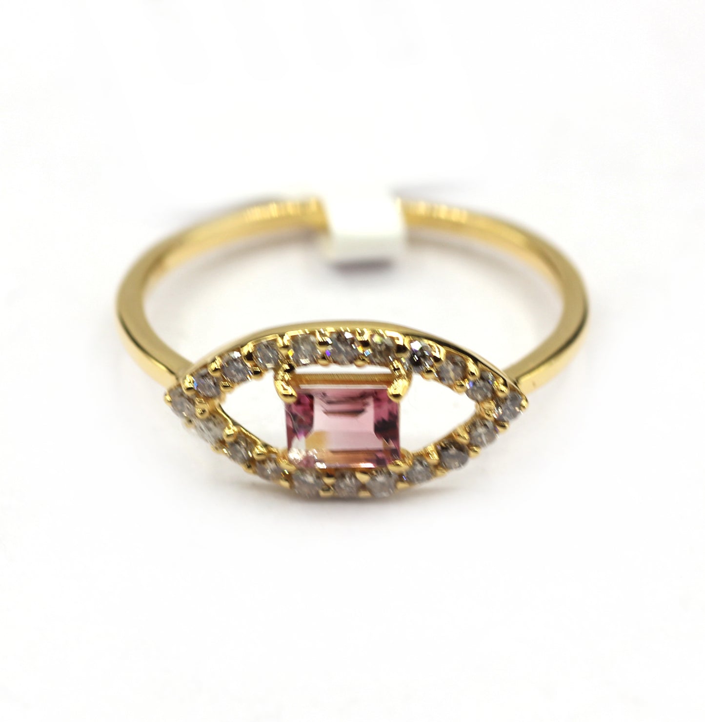 Evil Eye 14k Solid Gold Diamond Rings.Genuine handmade pave diamond Rings.