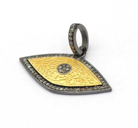Evil Eye Pave Diamond Pendant