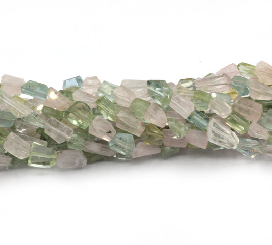 Aquamarine Beads Faceted Nuggets