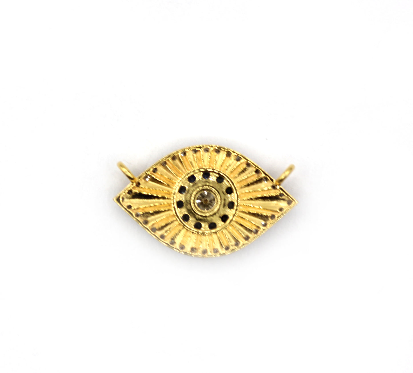 Evil Eye 14k Solid Gold Diamond Pendants.