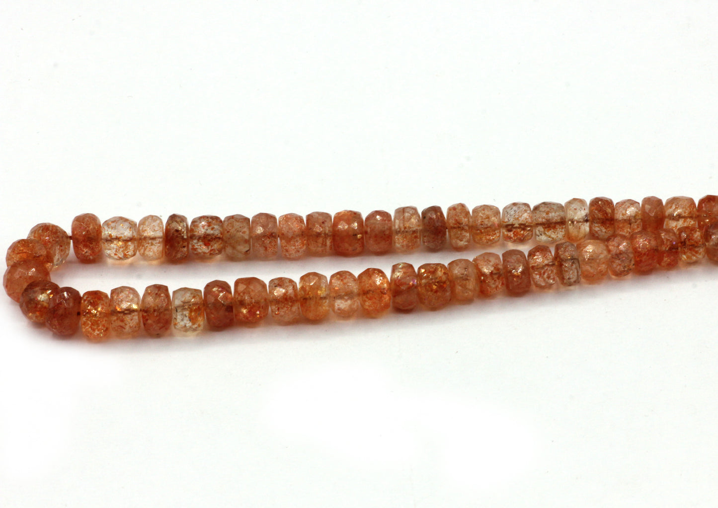 Sunstone Faceted Bead, Size 7 mm,