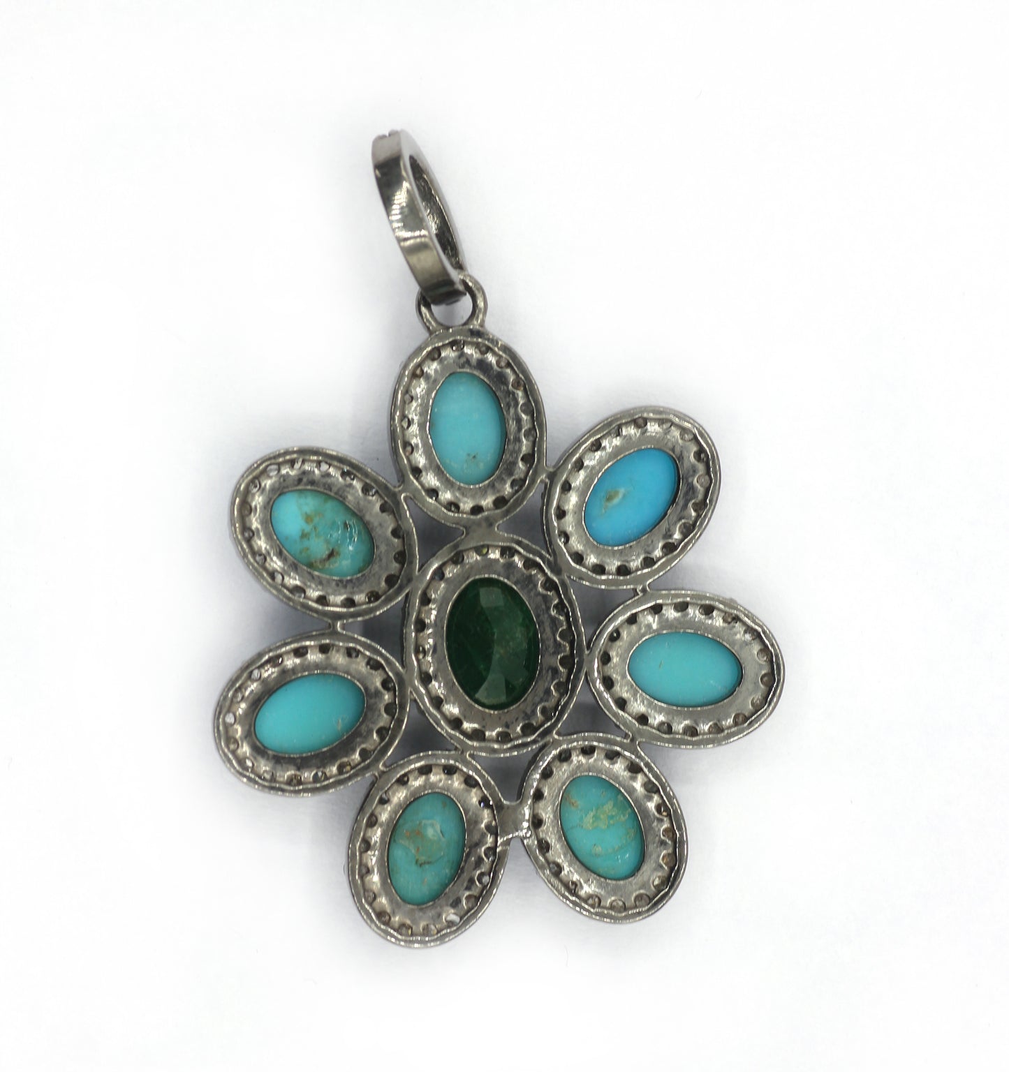 Flower Pave Diamond Pendant