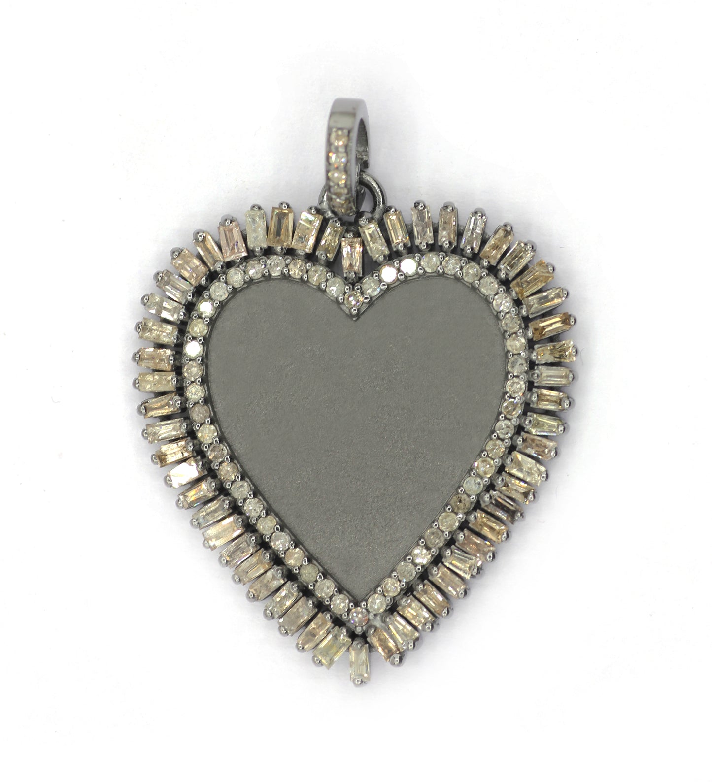 Heart Pave Diamond Pendant