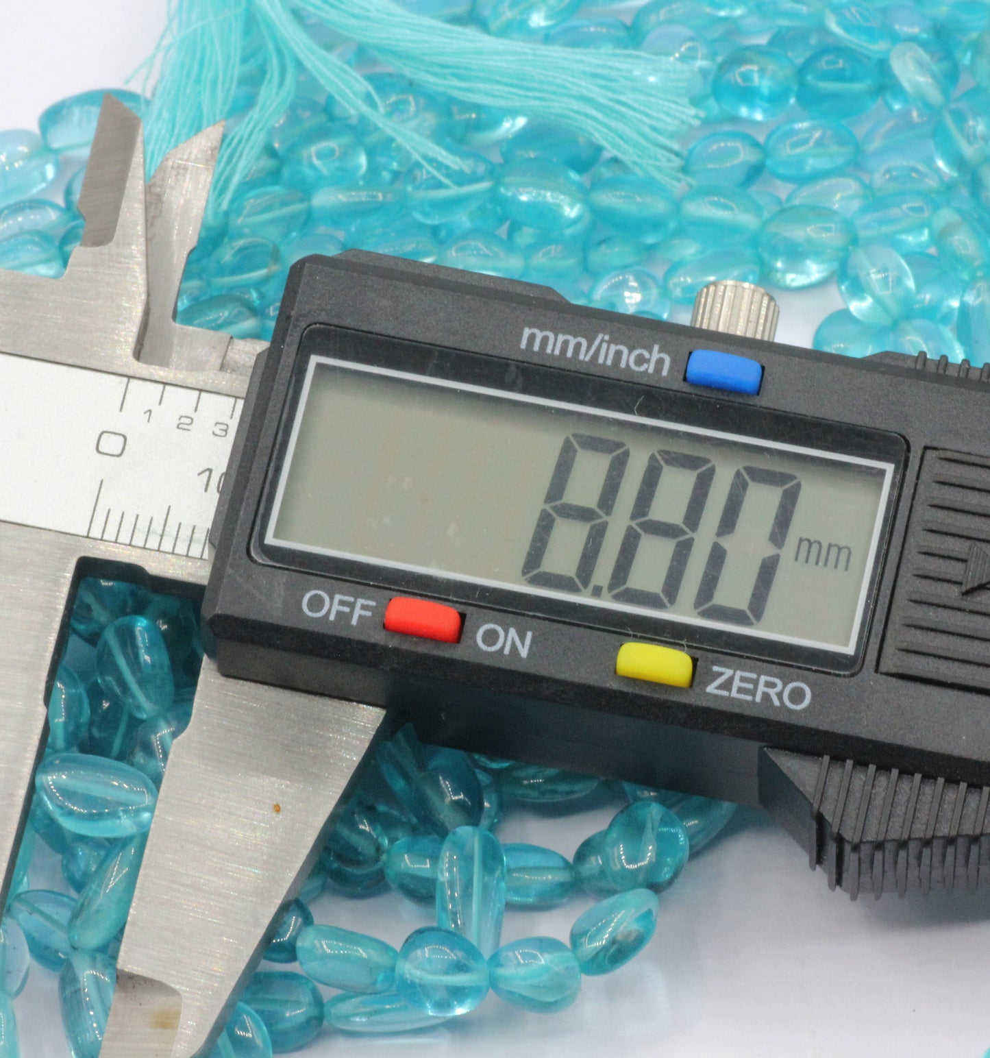 Apatite Smooth Nuggets Bead. Size 6x9 mm