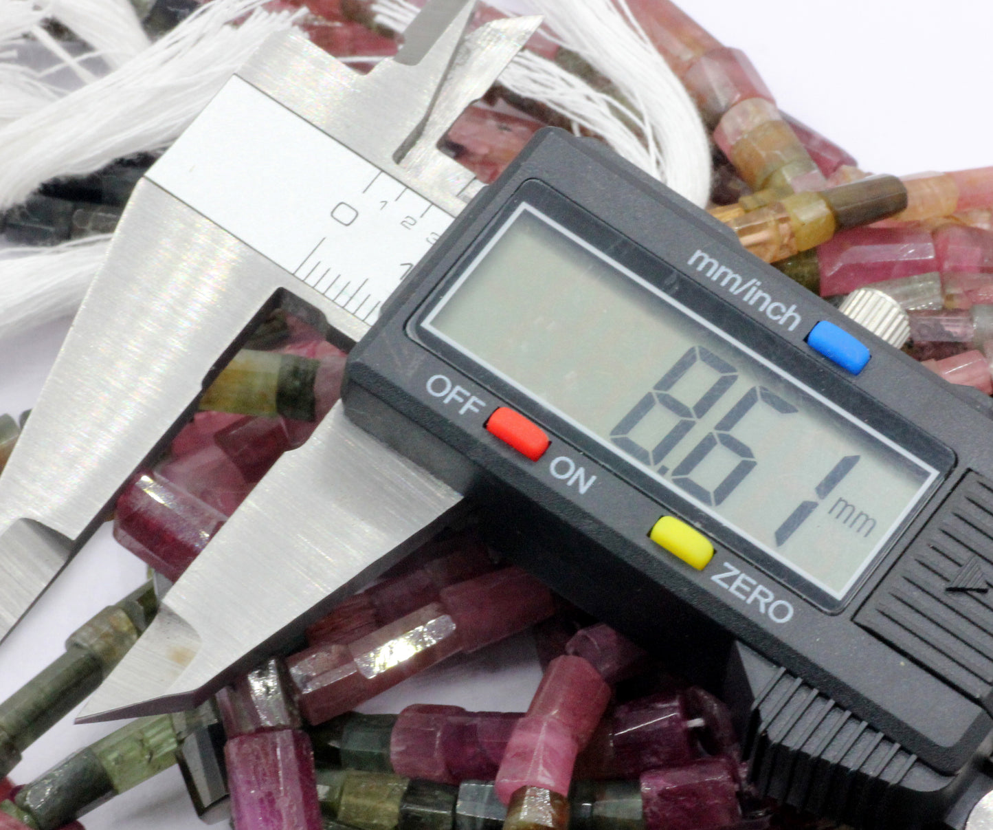 Multi Color Tourmaline Beads Faceted Tube