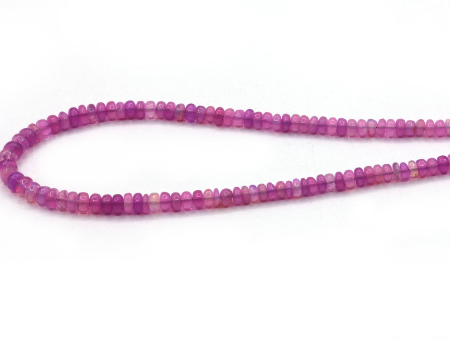 Pink Opal Beads Smooth, Dyed Color, Size 4 mm, Natural Opal, Coated Dyed Color