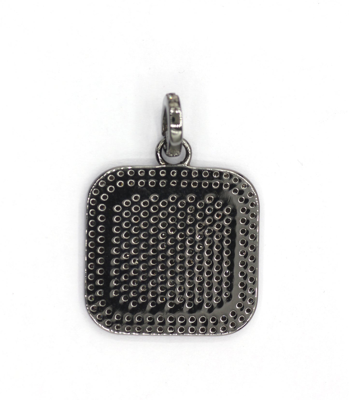 Square Pave Diamond Pendant