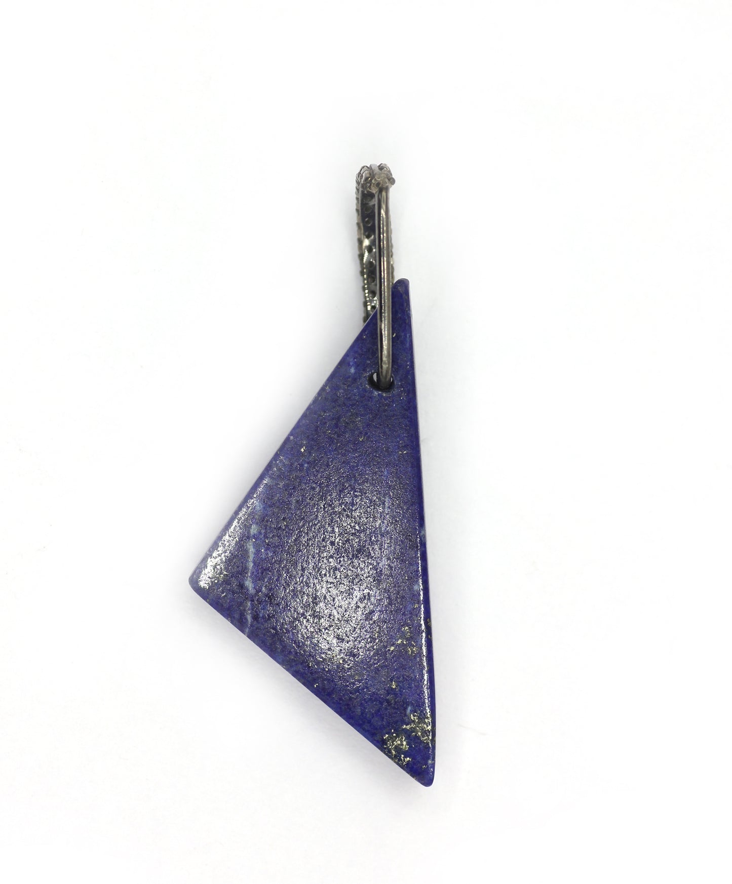 Lapis lazuli Silver Pave Diamond Pendant