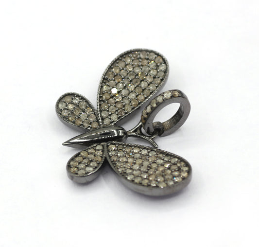 Butterfly Pave Diamond Pendant