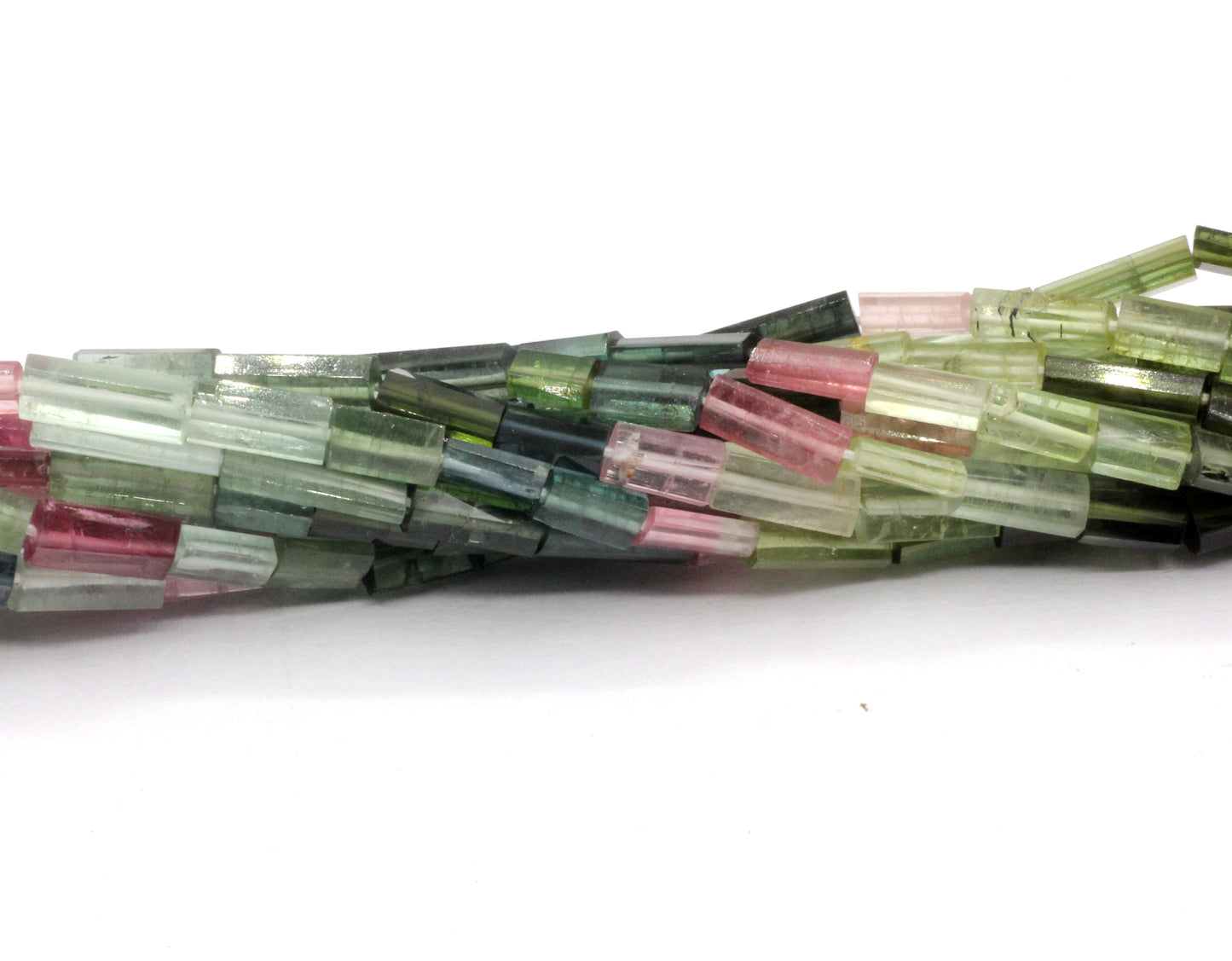 Tourmaline Faceted Tube Beads.