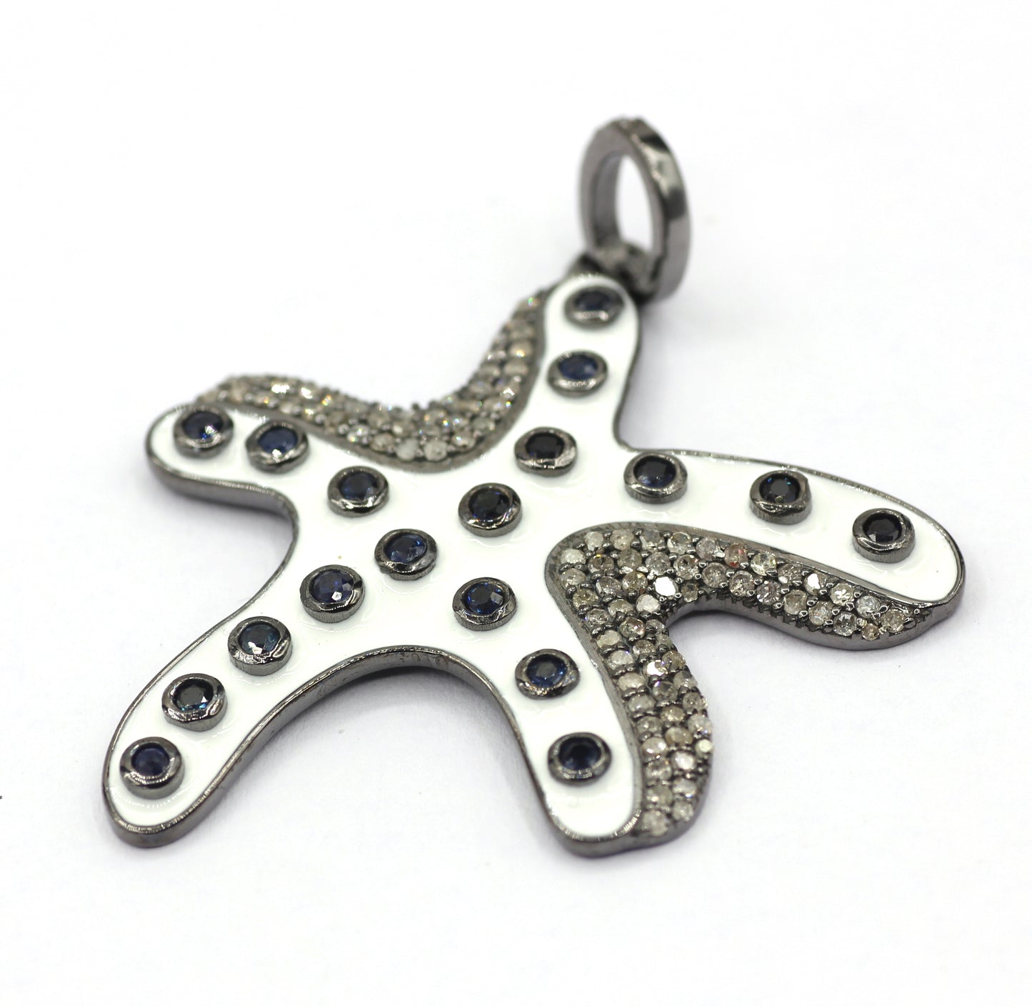 Octopus Enamel Pave Diamond Pendant