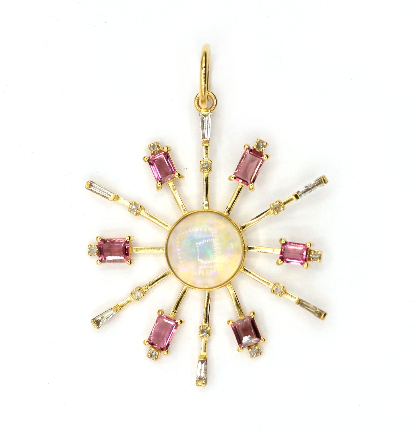 14k Solid Gold Diamond Pendants.