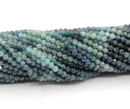 Tourmaline Beads Round Faceted, Laser Diamond Cut Faceted Round