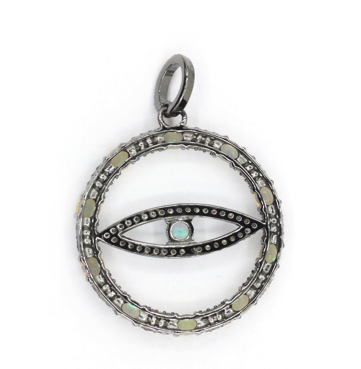Evil Eye Pave Diamond Pendant