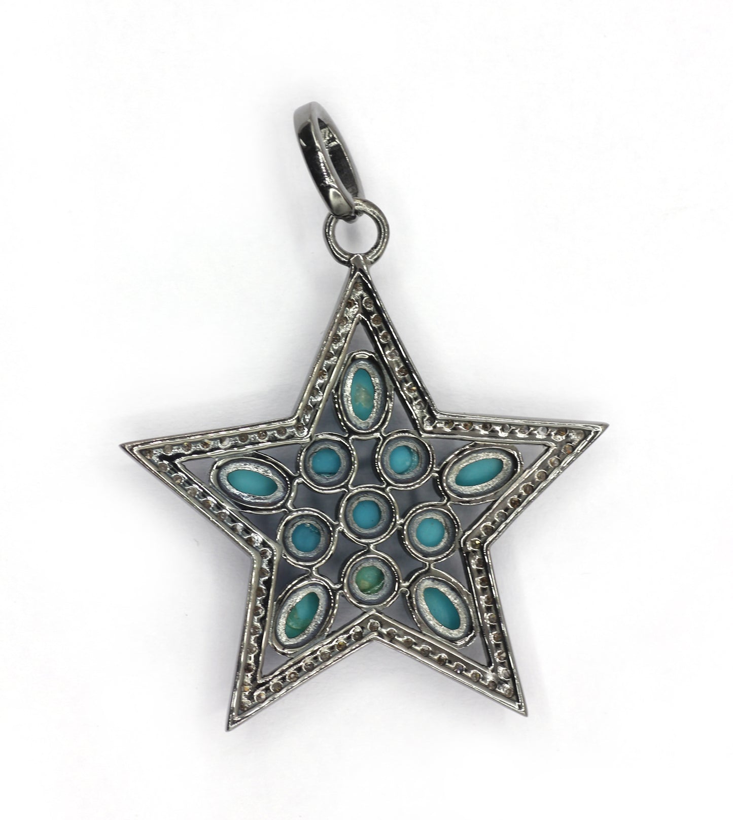 Star Pave Diamond Pendant