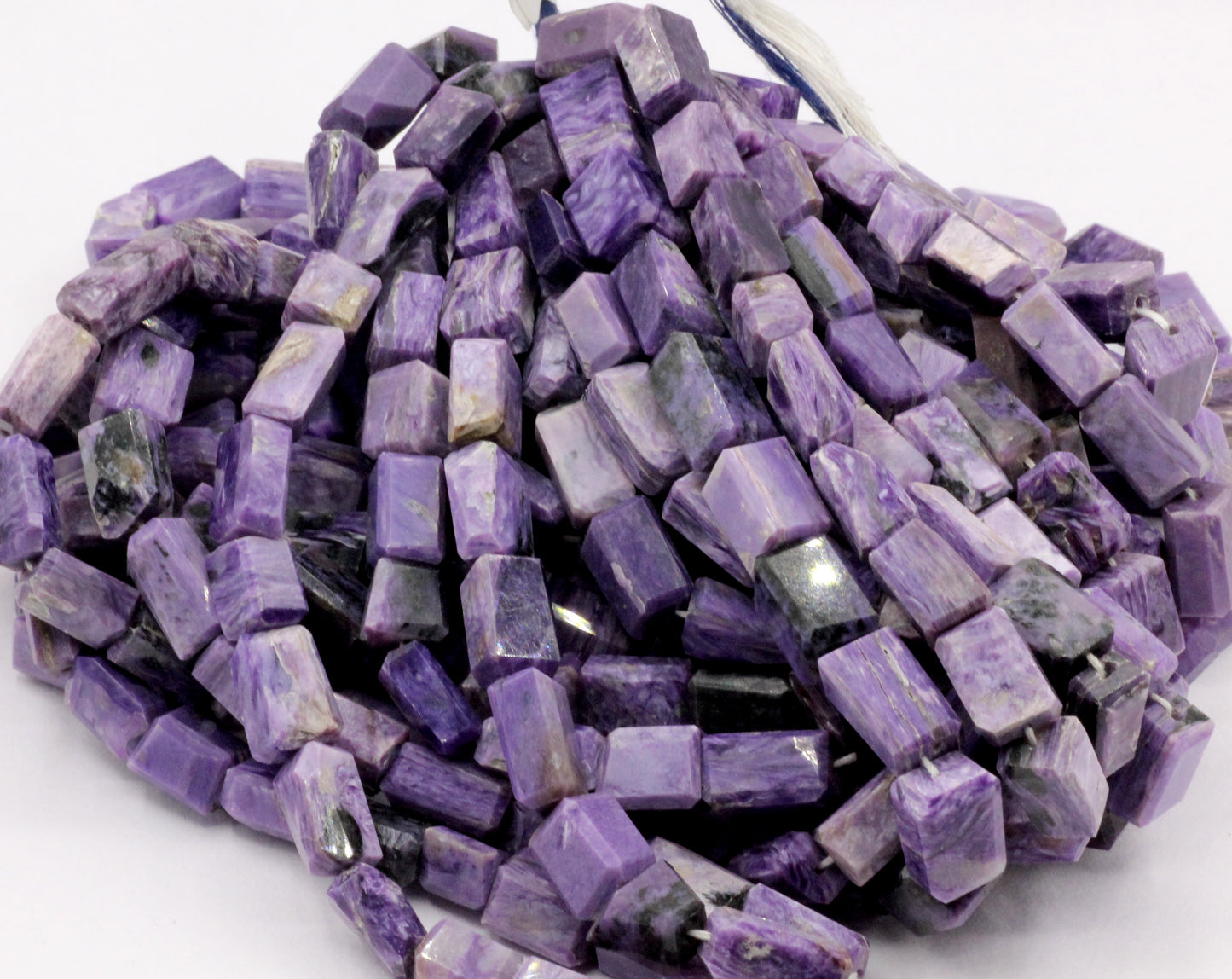 Charoite Nuggets faceted Bead, Size 12x6 mm