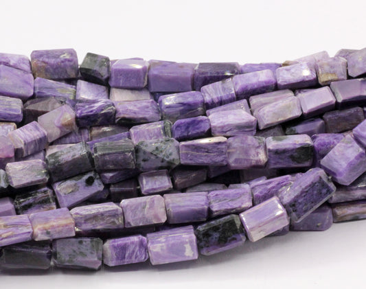 Charoite Nuggets faceted Bead, Size 12x6 mm