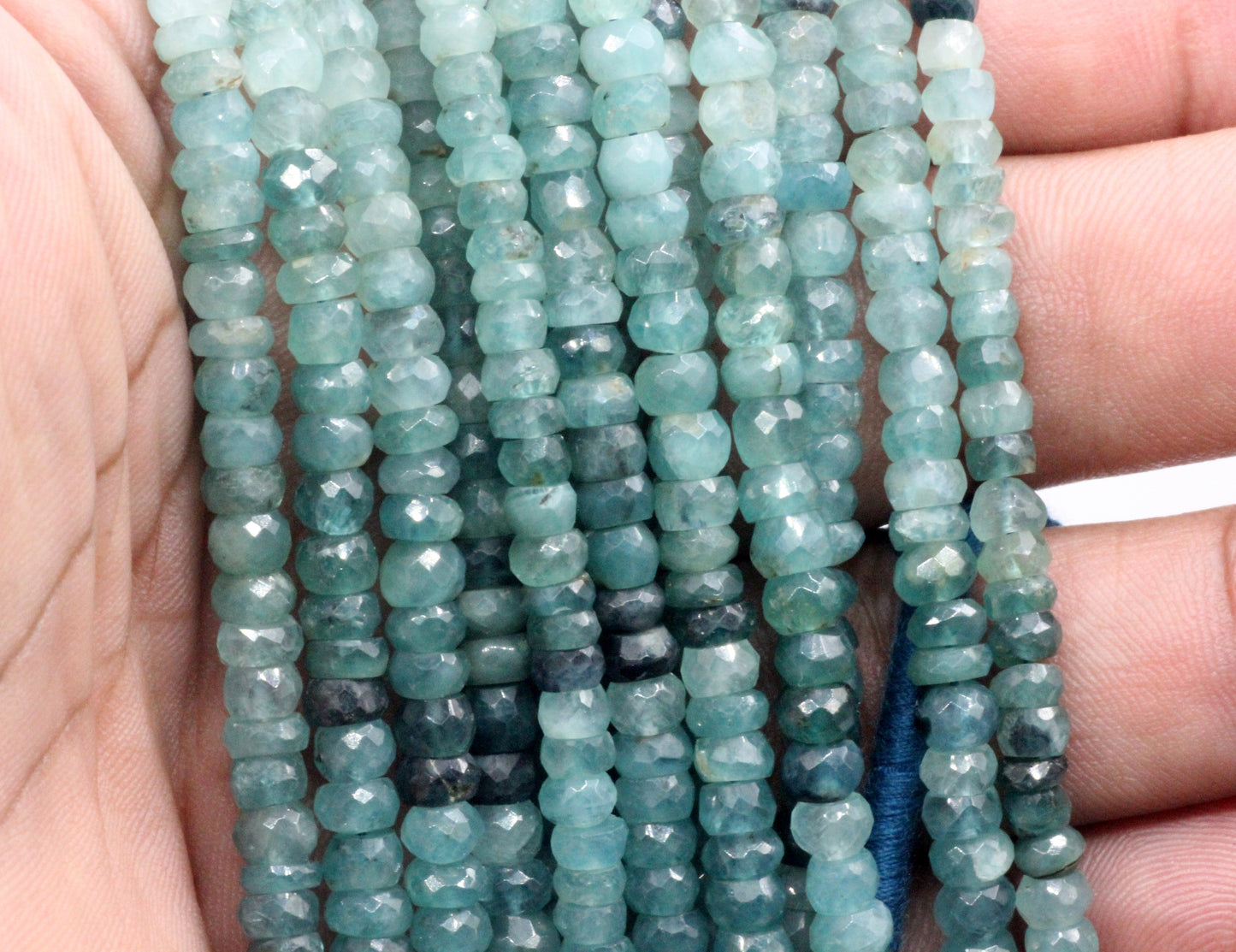 Grandidierite Faceted Beads.