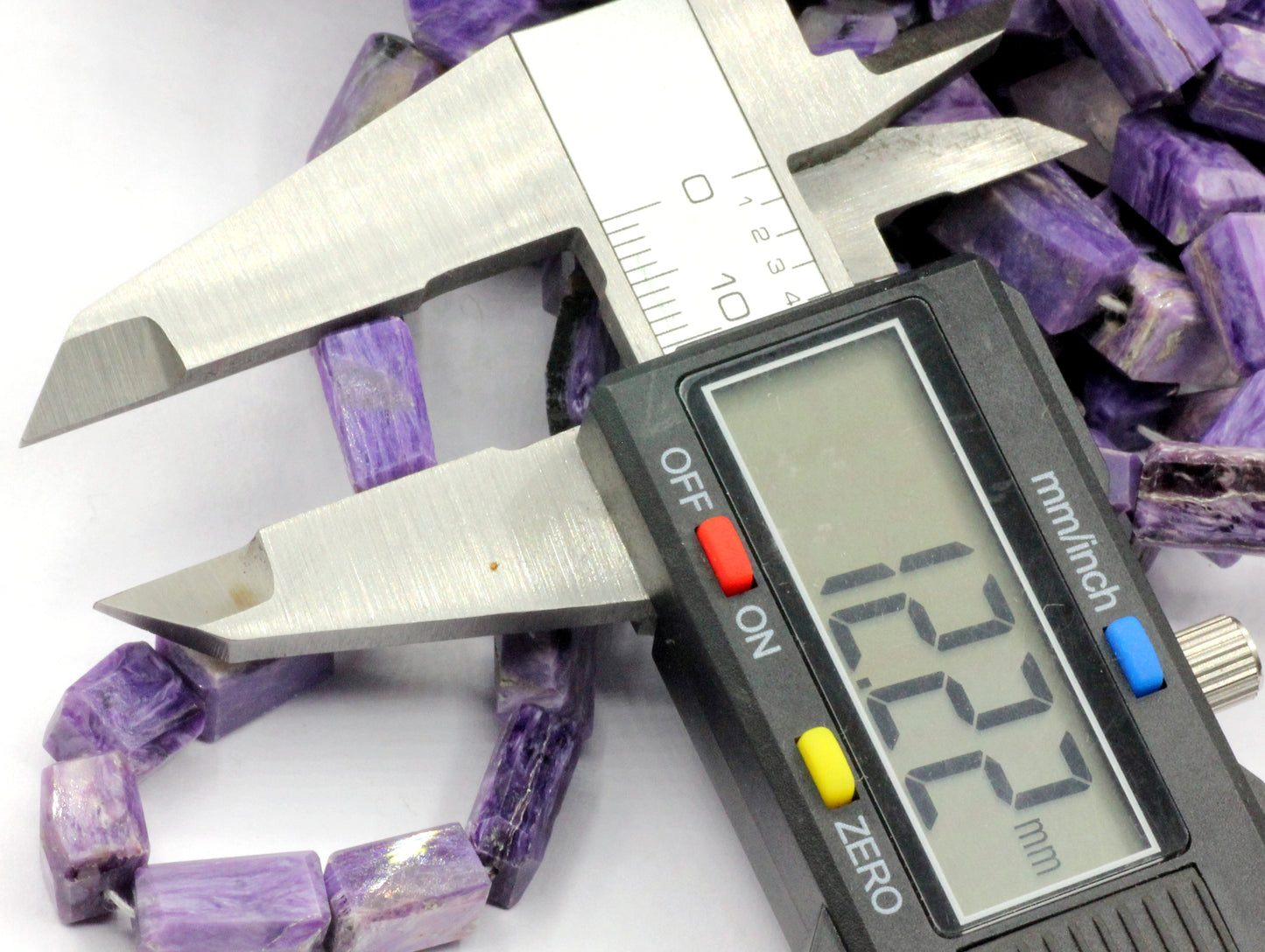 Charoite Nuggets faceted Bead, Size 12x6 mm