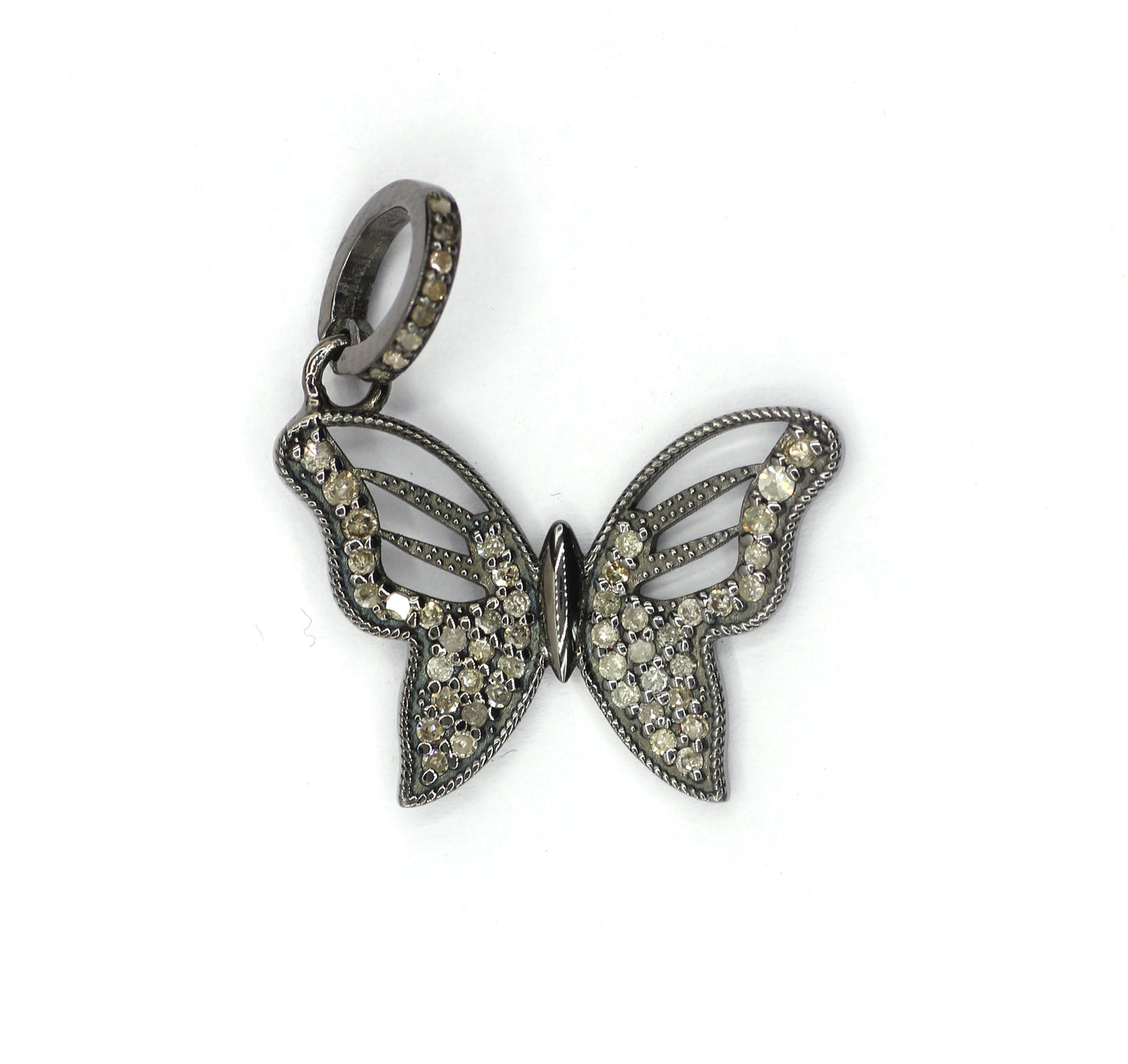 Butterfly Pave Diamond Pendant