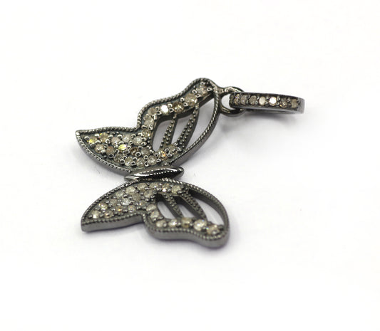 Butterfly Pave Diamond Pendant
