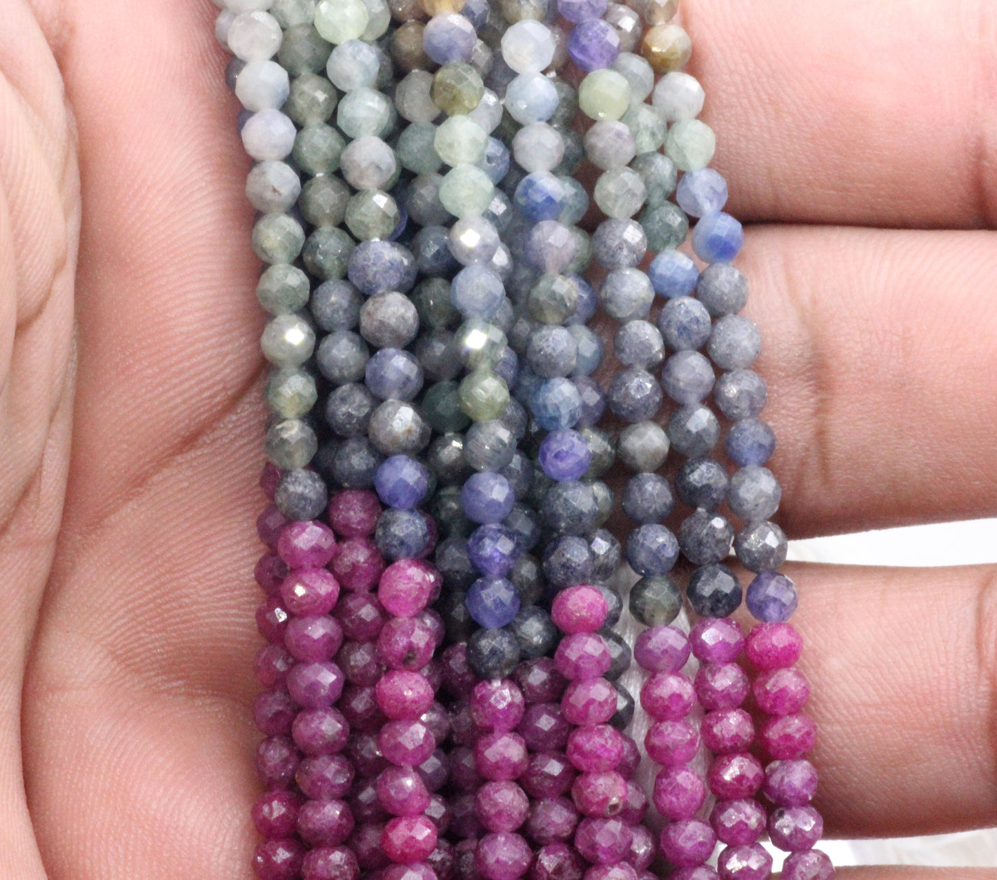 Corundum Faceted Beads.