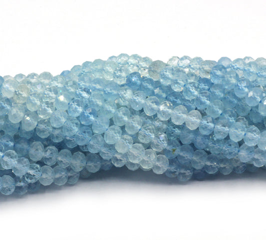 Aquamarine Faceted Beads.