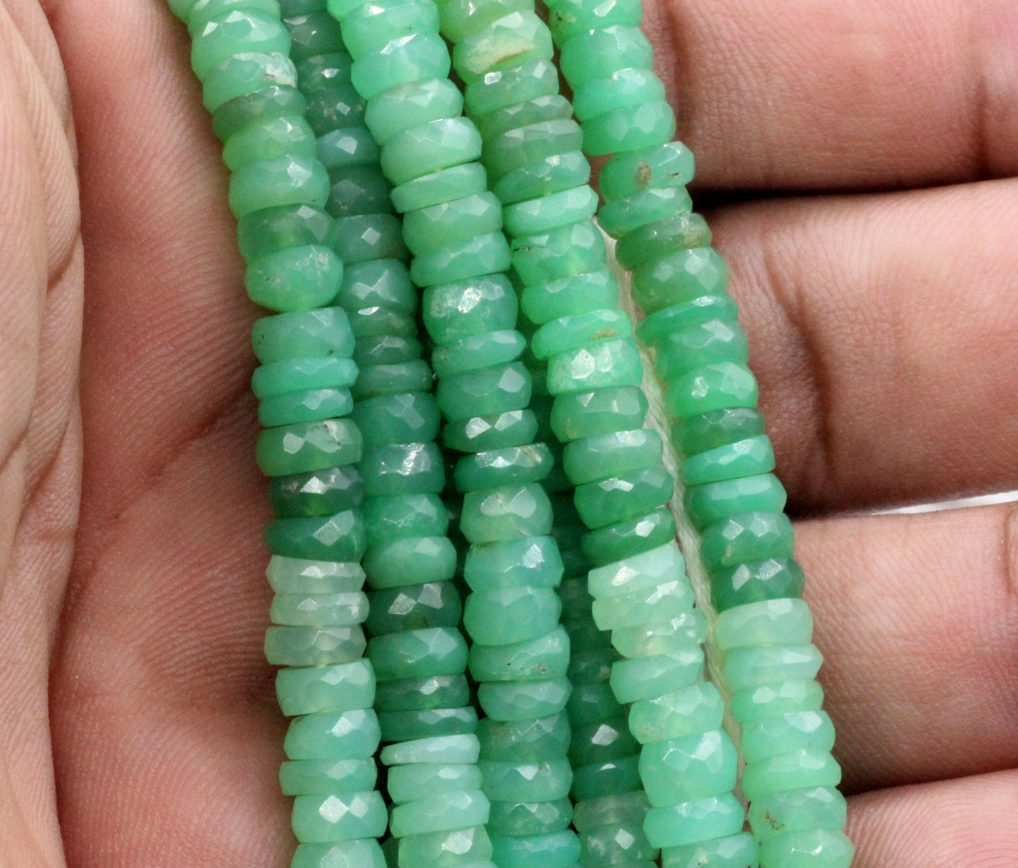 Chrysoprase Faceted Heshi, Faceted Donut, Faceted Tyre