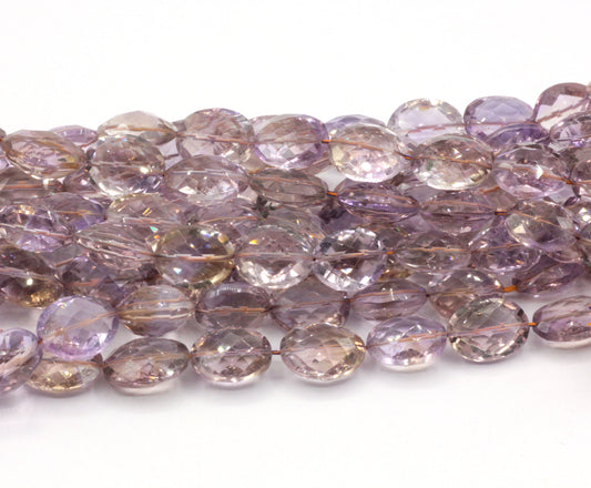 Ametrine Faceted Oval Bead Real