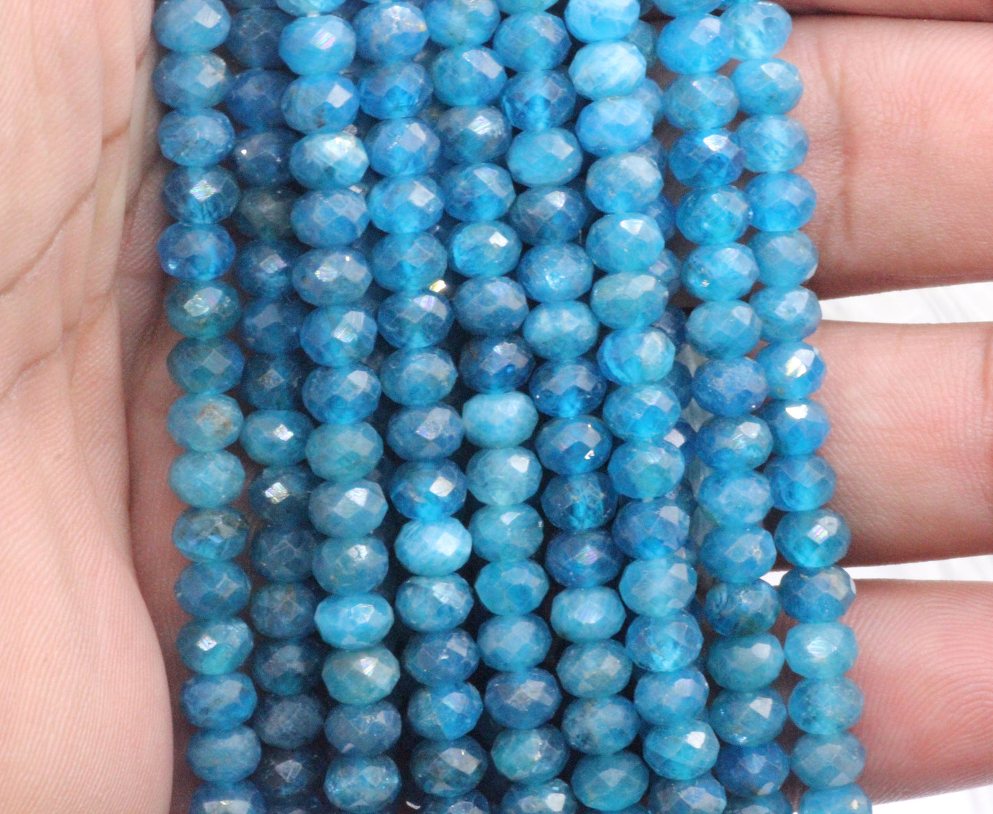Apatite Faceted Beads.
