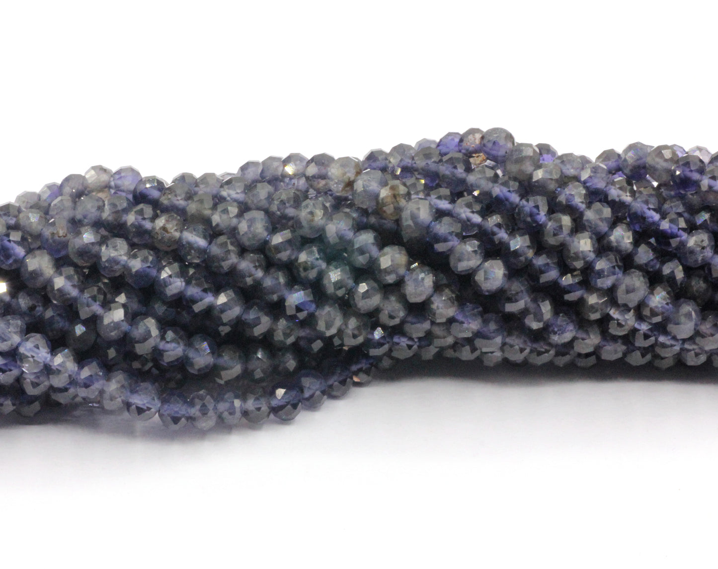Blue Iolite Beads Faceted 5mm to 6mm Rondelle