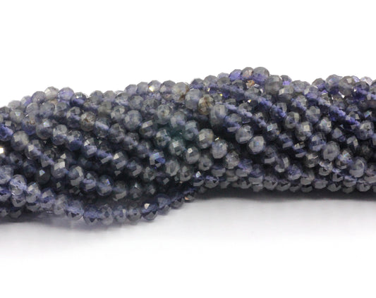 Iolite Beads Faceted 5mm to 6mm Rondelle