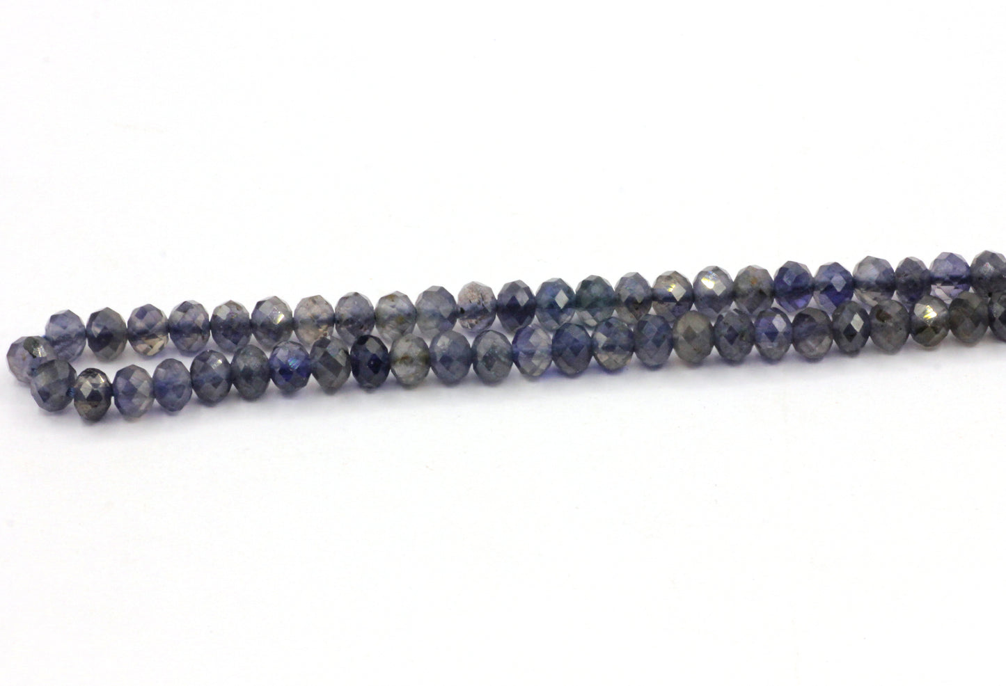 Blue Iolite Beads Faceted 5mm to 6mm Rondelle